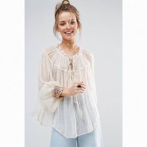 Free People / Dream Cuff Blouse in Ivory